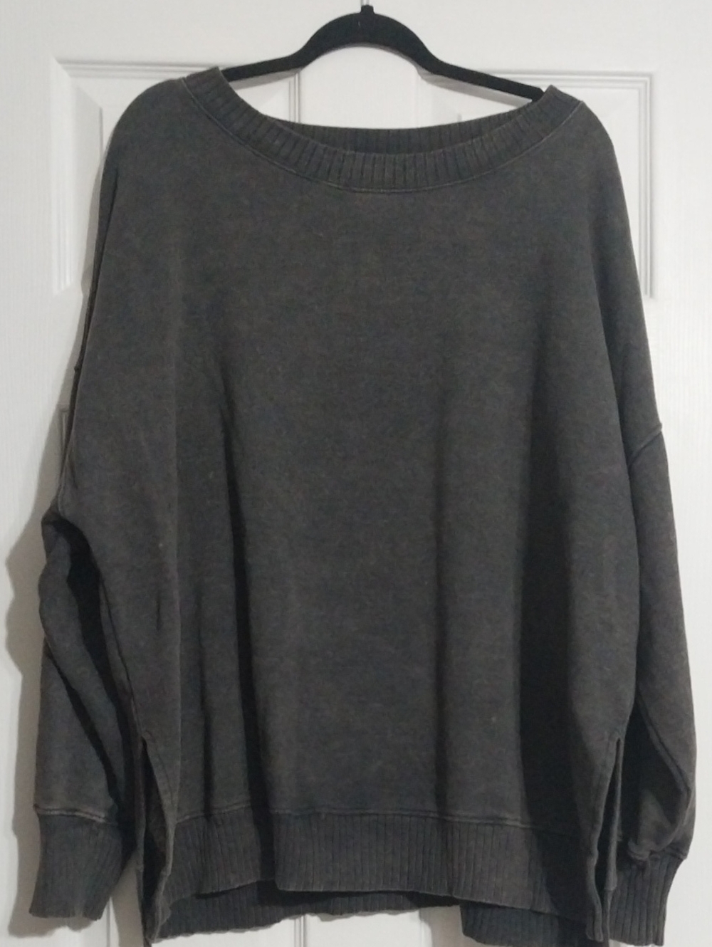 SO Oversized Dark Gray Crewneck Sweatshirt